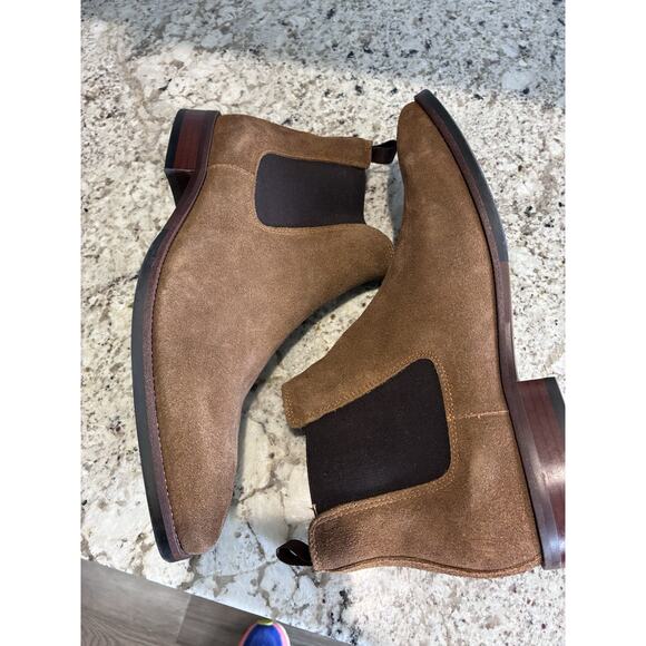 Vintage Foundry Co Mens Pull On Slip On Roberto Chelsea Boots Brown Suede Sz 13 main image 8